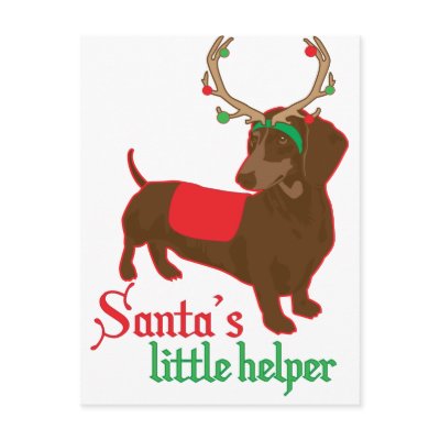 santas little helper postcard