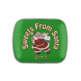 Santa's Merry Christmas Candy Tin