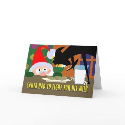 Santa's Milk Greeting Card by nassosvakalis