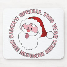Santa's Mustache Rides mousepad
