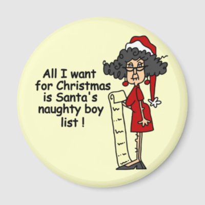 Santa&#39;s Naughty Boy List Refrigerator Magnet