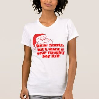 Santa's Naughty Boy List Tshirt