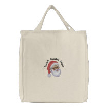 Santa's Naughty Helper embroidered bags by Embroidery4U Santa's Naughty Helper embroidered bags