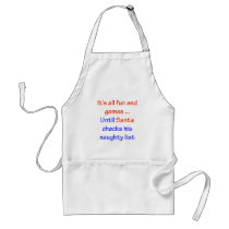 Santa's Naughty List aprons by omgoshitschristmas Santa's Naughty List aprons