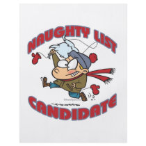 santas naughty list candidate cartoon custom flyer