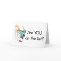 Santa's Naughty List cards