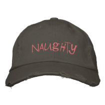 Santa's Naughty List Hat embroidered hats