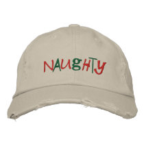 Santa's Naughty List Hat embroidered hats