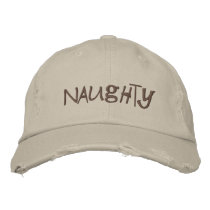 Santa's Naughty List Hat embroidered hats