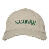 Santa's Naughty List Hat embroidered hats