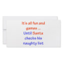 Santa's Naughty List photo cards