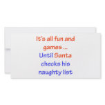 Santa's Naughty List Photo Greeting Card