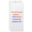 Santa's Naughty List rack cards
