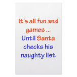 Santa's Naughty List stationery