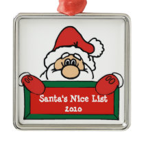 Santa's Nice List Christmas Tree Ornament