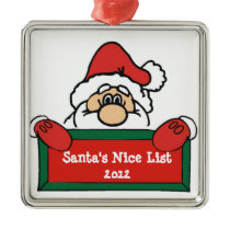 Santa's Nice List Christmas Tree Ornament ornaments