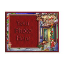 Santa's On His Way Picture Frame postcards by KahunaLuna Santa's On His Way Picture Frame postcards