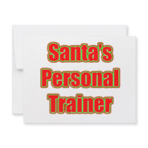 Santa's Personal Trainer invitations by omgoshitschristmas Santa's Personal Trainer invitations