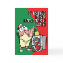 Santa's Pink Laundry Day cards by nassosvakalis Santa's Pink Laundry Day cards