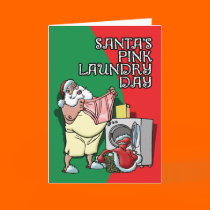 Santa's Pink Laundry Day cards by nassosvakalis Santa's Pink Laundry Day cards