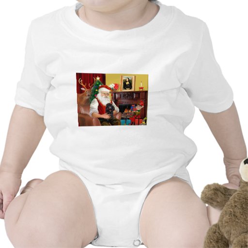 Santa's Poodle (black) T Shirt