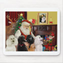 Santa's Poodles (St+T) mousepads