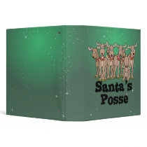 santas posse reindeers notebook binders