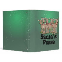 santas posse reindeers notebook binders