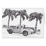 Santa's Race Car Greeting Cards