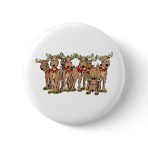 Santa's Reindeer buttons