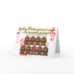 Santa's Reindeer Funny Christmas Greeting Card