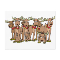Santa's Reindeer postcards