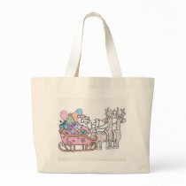 Santas Reindeer with a sleigh full of goodies bags