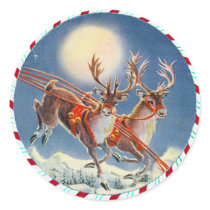 SANTA'S REINDEER & WREATH by SHARON SHARPE stickers by sharonsharpe SANTA'S REINDEER & WREATH by SHARON SHARPE stickers
