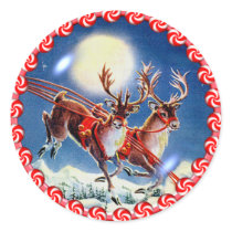 SANTA'S REINDEER & WREATH by SHARON SHARPE stickers