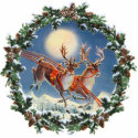 SANTA'S RIENDEER & WREATH by SHARON SHARPE photo sculptures by sharonsharpe SANTA'S RIENDEER & WREATH by SHARON SHARPE photo sculptures