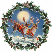 SANTA'S RIENDEER & WREATH by SHARON SHARPE photo sculptures by sharonsharpe SANTA'S RIENDEER & WREATH by SHARON SHARPE photo sculptures