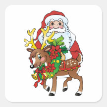 Santas Rudolph Sticker