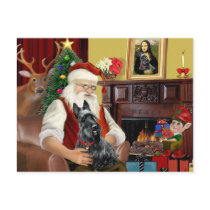 Santa's Scottish Terrier Post Cards