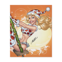 sexy,, blond,, santa,, christmas,, holidays,, swinging,, polka dot,, stockings,, nylons,, heels,, claus,, al rio, Flyer with custom graphic design