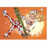 Santa's Sexy Blond Polka Dot Pinup Helper Photo Cut Outs