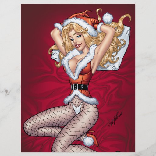 Santa's Sexy Blond Wife in Satin Sheets by Al Rio Flyer Design