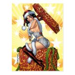 Santa's Sexy Christmas Present Pinup by Al Rio Postcards
