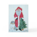Santa's Sheltie Greeting Card by TRBrown Santa's Sheltie Greeting Card