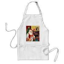 Santa's Shiba Inu (lkup) aprons