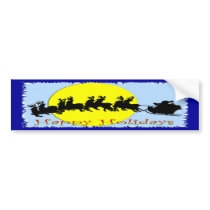Santa's Sleigh bumper stickers by MindDesignGrafx Santa's Sleigh bumper stickers