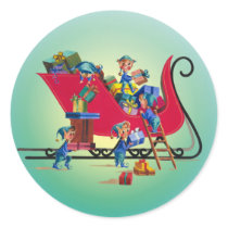SANTA'S SLEIGH by SHARON SHARPE stickers by sharonsharpe SANTA'S SLEIGH by SHARON SHARPE stickers