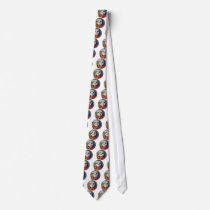 Santa's Sleigh in a Round Illustration Tees Gifts ties