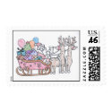 Santas Sleigh postage by wolfmountainstudio Santas Sleigh postage