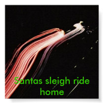 Santas sleigh ride home posters